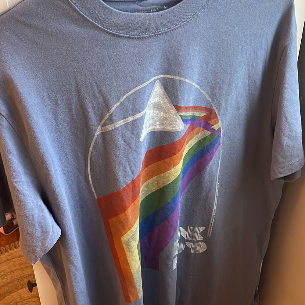 NWT Abercrombie & Fitch Oversized Graphic Pink Floyd Band T-Shirt - Picture 2 of 5